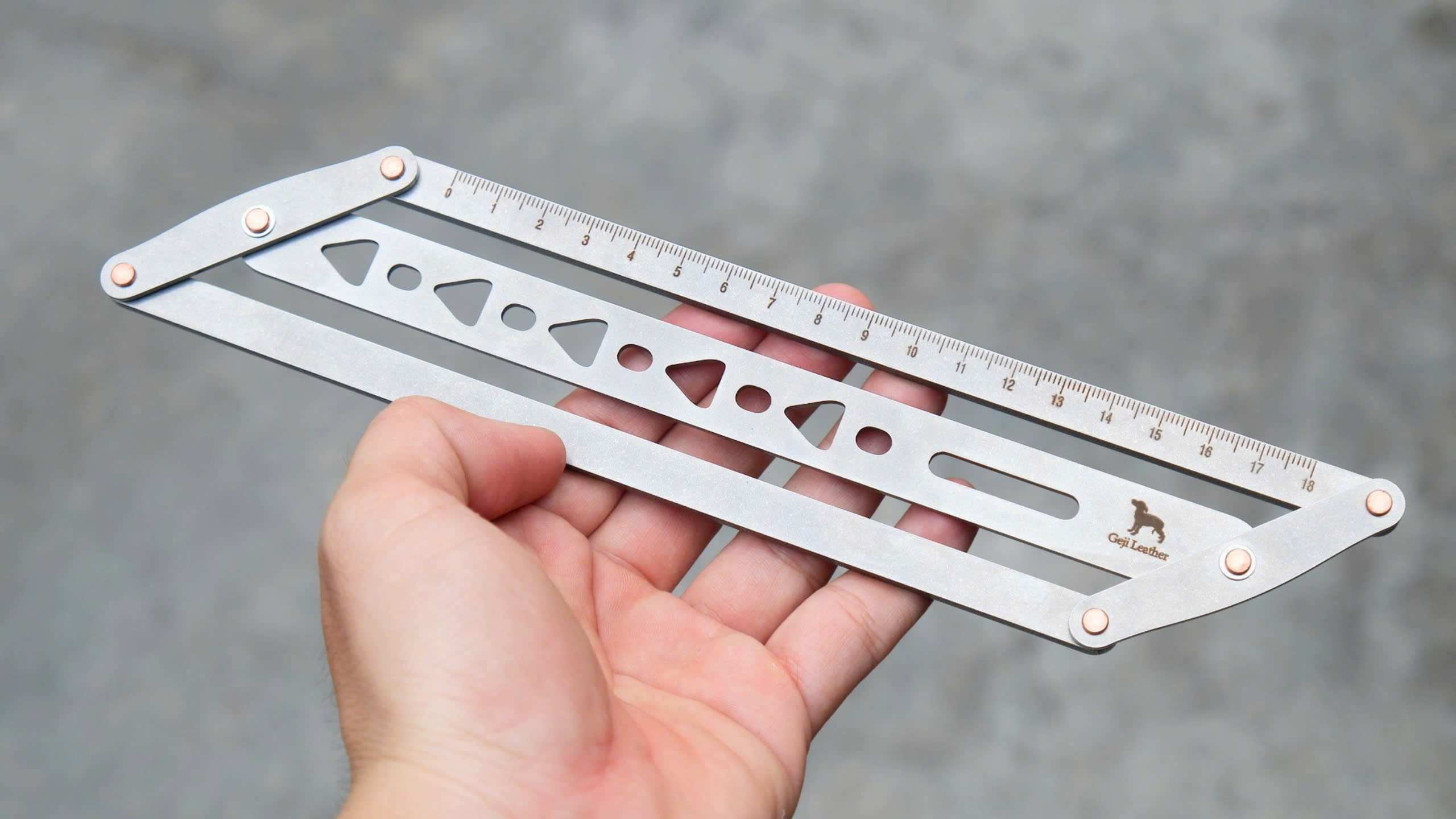 Ziuscore Professional Leather Belt Positioning Punch Ruler Simple Operation Punching Tool Handmade Diy Rulers Dressmakers Round Round Stroke B Style